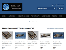 Tablet Screenshot of bluemoonharmonicas.com